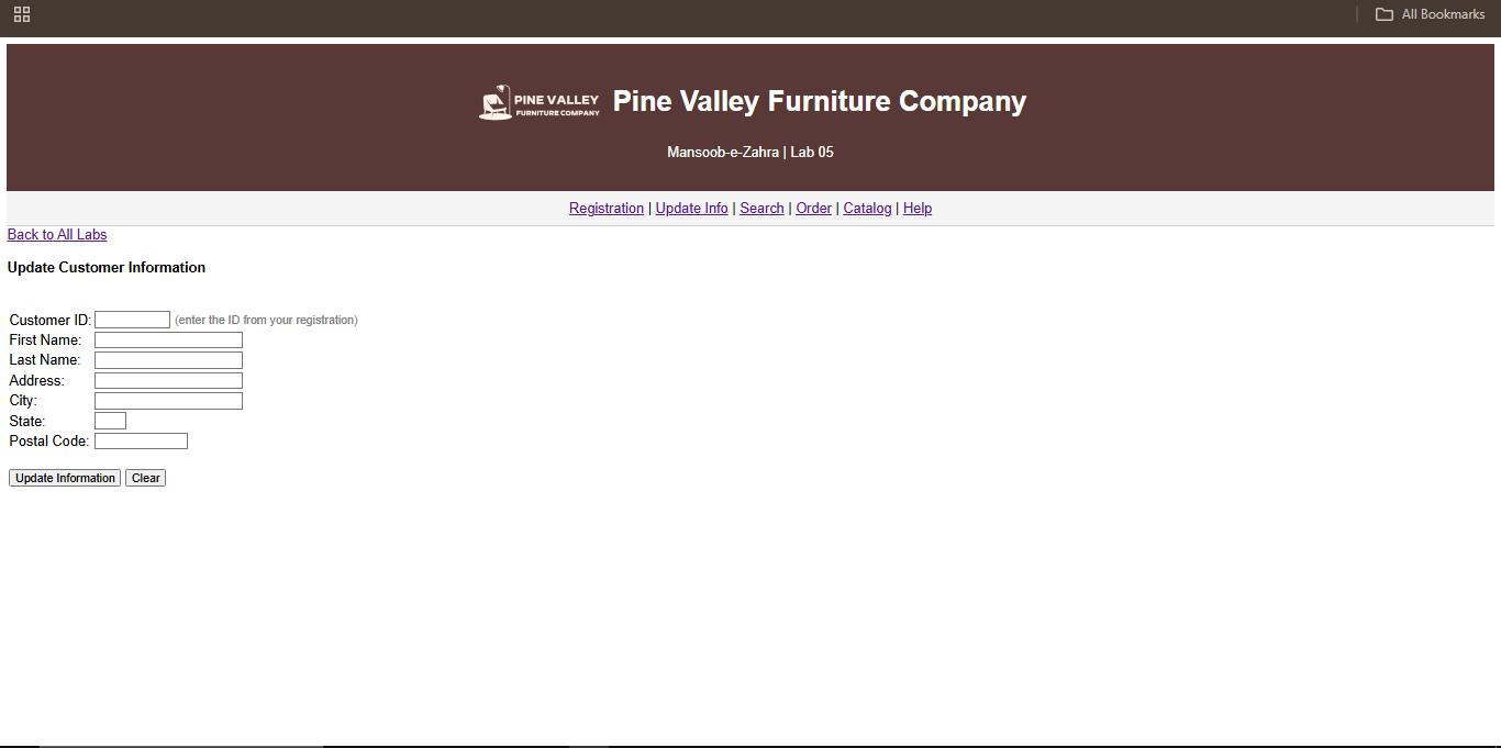 Update Customer Info